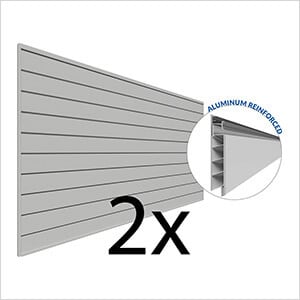4 ft. x 8 ft. PROCORE PVC Slatwall (2-Pack Grey)