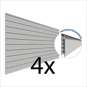4 ft. x 8 ft. PROCORE PVC Slatwall (4-Pack Grey)