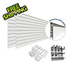 Proslat Garage Slatwall PROCORE PVC Slatwall Ultimate Bundle (White)