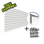 Proslat Garage Slatwall PROCORE PVC Slatwall Basic Bundle (White)
