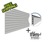 Proslat Garage Slatwall PROCORE PVC Slatwall Mini Bundle (Grey)