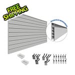 Proslat Garage Slatwall PROCORE PVC Slatwall Organizer Bundle (Grey)