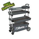 Beta Tools Collapsible Rolling Tool Cart Trolley (Grey)