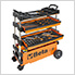 Collapsible Rolling Tool Cart Trolley (Red)