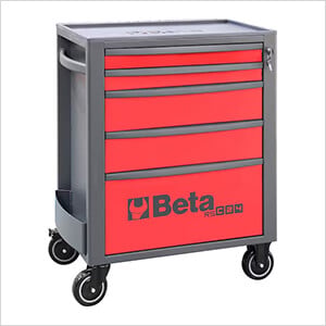 5-Drawer Heavy Duty Rolling Tool Cabinet (Red)