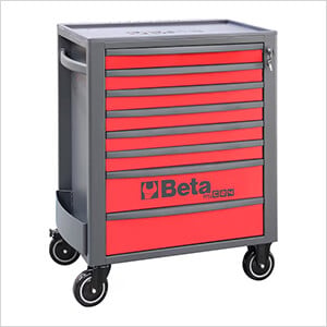 8-Drawer Heavy Duty Rolling Tool Cabinet (Red)