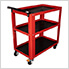 3-Shelf Utility Shop Cart Trolley (Red)