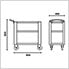 3-Shelf Utility Shop Cart Trolley (Red)