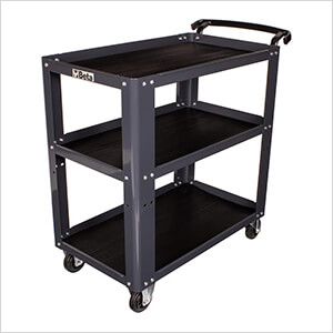 3-Shelf Utility Shop Cart Trolley (Grey)