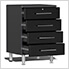 8-Piece Garage Cabinet Kit with Bamboo Worktop in Midnight Black Metallic