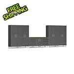 Ulti-MATE Garage Cabinets 8-Piece Garage Cabinet Kit with Bamboo Worktop in Graphite Grey Metallic