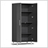 8-Piece Garage Cabinet Kit with Bamboo Worktop in Graphite Grey Metallic