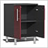 8-Piece Garage Cabinet Kit with Bamboo Worktop in Ruby Red Metallic
