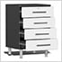 6-Piece Garage Cabinet Kit with Bamboo Worktop in Starfire White Metallic