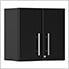 14-Piece Garage Cabinet Kit with Bamboo Worktop in Midnight Black Metallic