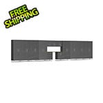 Ulti-MATE Garage Cabinets 14-Piece Garage Cabinet Kit with Bamboo Worktop in Graphite Grey Metallic