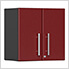 14-Piece Garage Cabinet Kit with Bamboo Worktop in Ruby Red Metallic