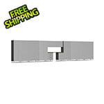 Ulti-MATE Garage Cabinets 14-Piece Garage Cabinet Kit with Bamboo Worktop in Stardust Silver Metallic