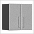 14-Piece Garage Cabinet Kit with Bamboo Worktop in Stardust Silver Metallic