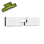 Ulti-MATE Garage Cabinets 14-Piece Garage Cabinet Kit with Bamboo Worktop in Starfire White Metallic