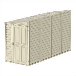 SideMate 4' x 10' Vinyl Shed with Foundation