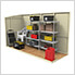 SideMate 4' x 10' Vinyl Shed with Foundation