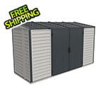 DuraMax SideMate Plus Pro 10' x 4' Vinyl Shed with Foundation and Double Door