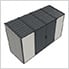 SideMate Plus Pro 10' x 4' Vinyl Shed with Foundation and Double Door