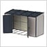SideMate Plus Pro 10' x 4' Vinyl Shed with Foundation and Double Door
