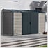 SideMate Plus Pro 10' x 4' Vinyl Shed with Foundation and Double Door