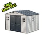 DuraMax WoodSide Plus 10.5' x 8' Vinyl Shed with Foundation Kit