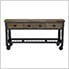72" Industrial Metal and Wood Workbench with Drawers (Aged Macadamia)