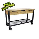 DuraMax Rove 62-Inch Industrial Metal and Wood Workbench
