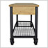 Rove 62-Inch Industrial Metal and Wood Workbench