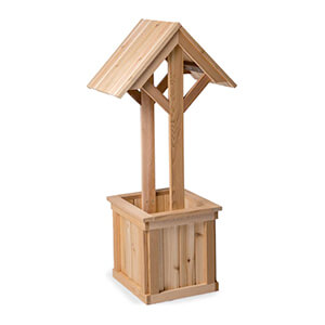 4-Foot Wishing Well Cedar Planter Box