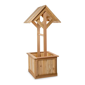 5-Foot Wishing Well Cedar Planter Box